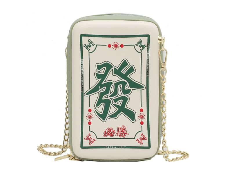Fashion Mahjong Shoulder Bag - GREEN TILE