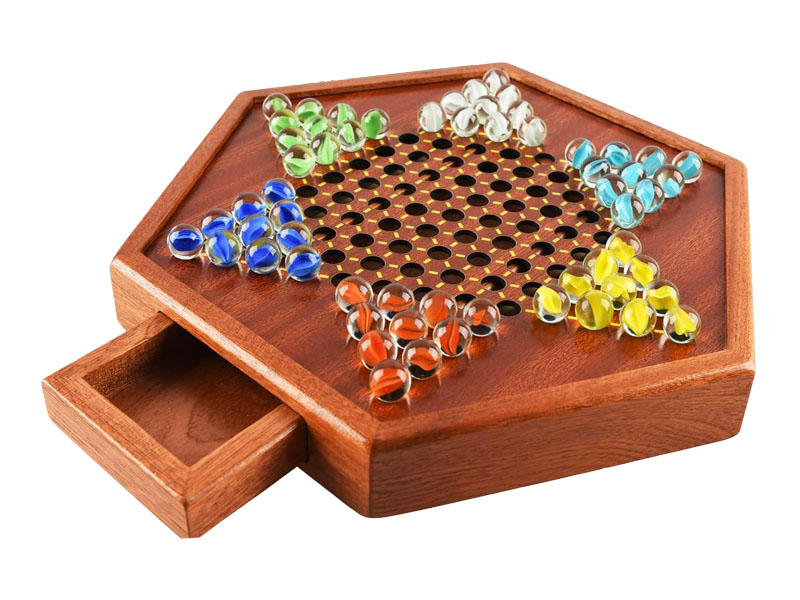 Natural Wooden Chinese Checkers-1
