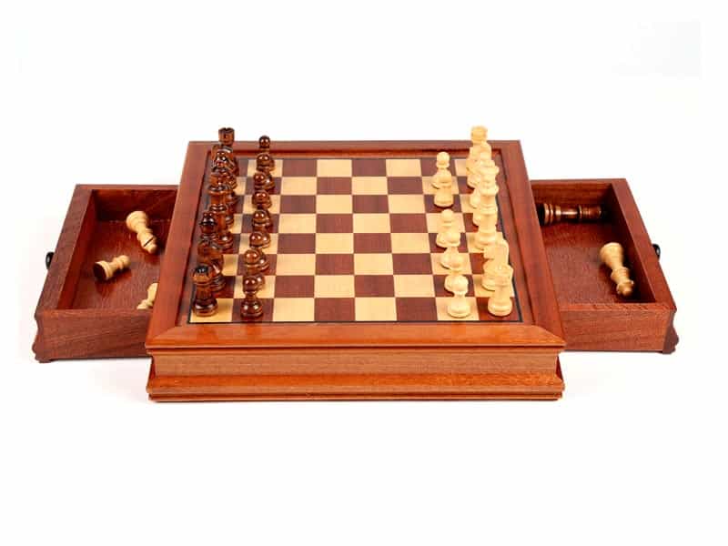 Storage Drawers Master Wooden Chess Set-1