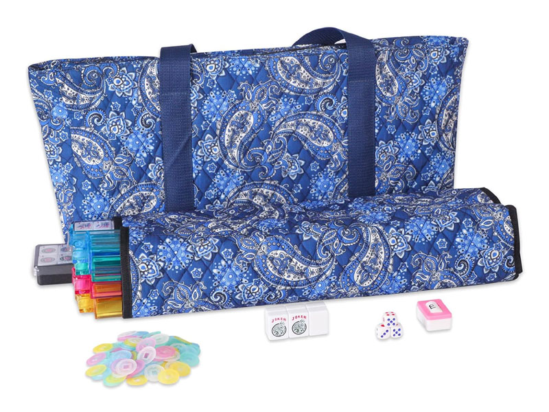 American Mahjong Tiles All In One Set - blue carry bag